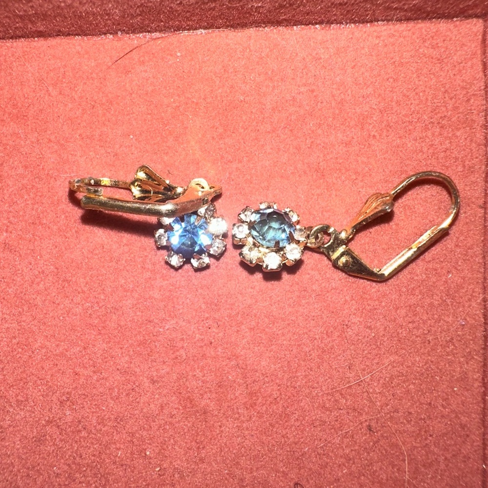 Sapphire sparkling earrings